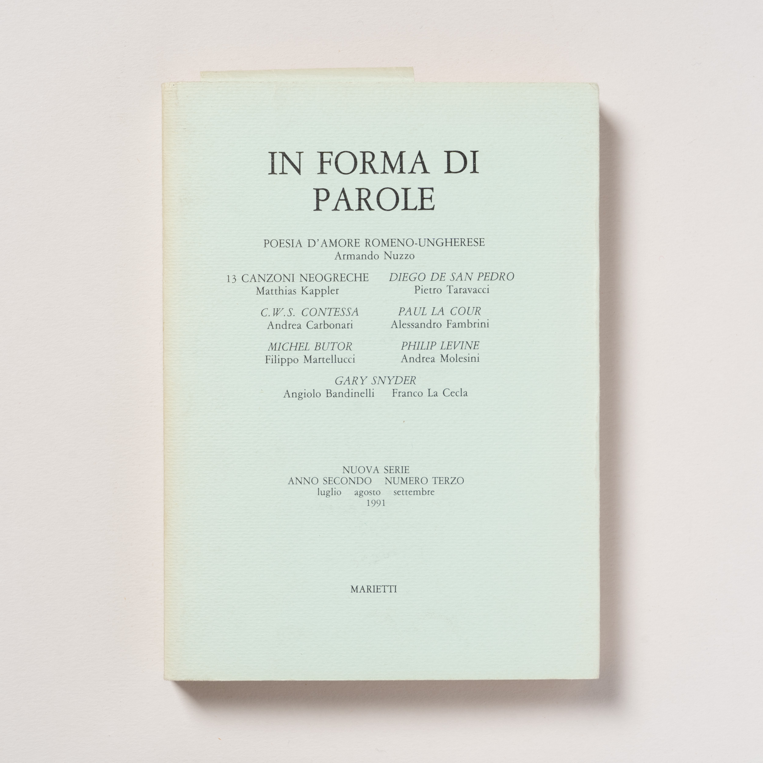 scaldasole-books-in-forma-di-parole-nuova-serie-anno-secondo-numero-terzo-luglio-agosto-settembre-1991