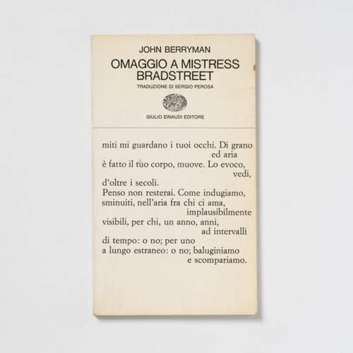 scaldasolebooks Omaggio a Mistress Bradstreet - Berryman John