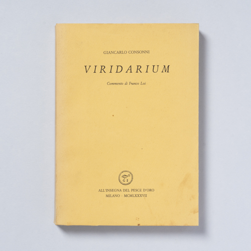 scaldasolebooks Viridarium - Consonni Giancarlo
