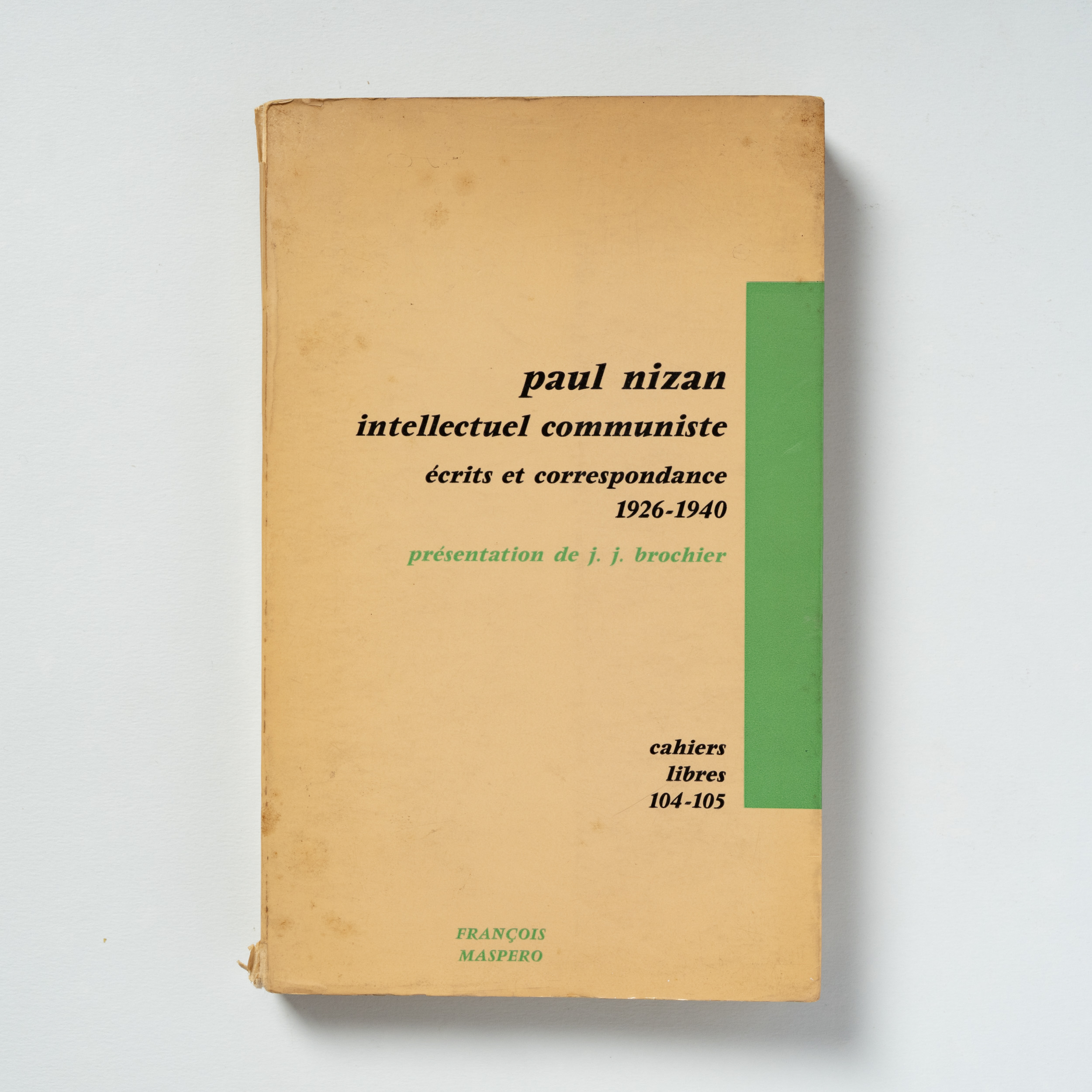scaldasole-books-paul-nizan-intellectuel-communiste-ecrits-et-correspondance-1926-1940