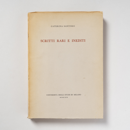 scaldasolebooks Scritti rari e inediti - Santoro Caterina