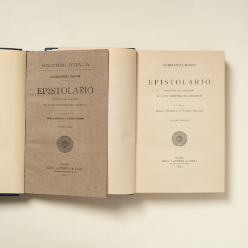 scaldasolebooks Epistolario. Seguito da lettere di altri scrittori del Seicento (2 volumi) - Marino Giambattista